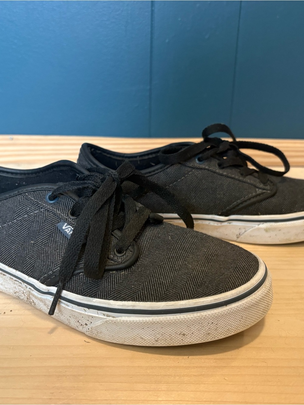 Vans Kids Black Canvas Lace-Up Sneakers